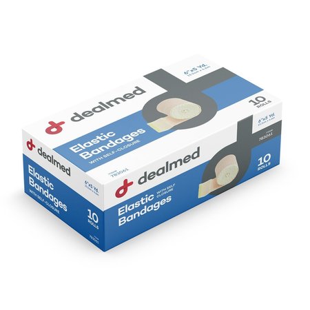 DEALMED Elastic Bandage With Self-Closure - 6" X 5Yds, 10/Bx, 5/Cs, 50PK 783061